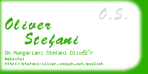 oliver stefani business card